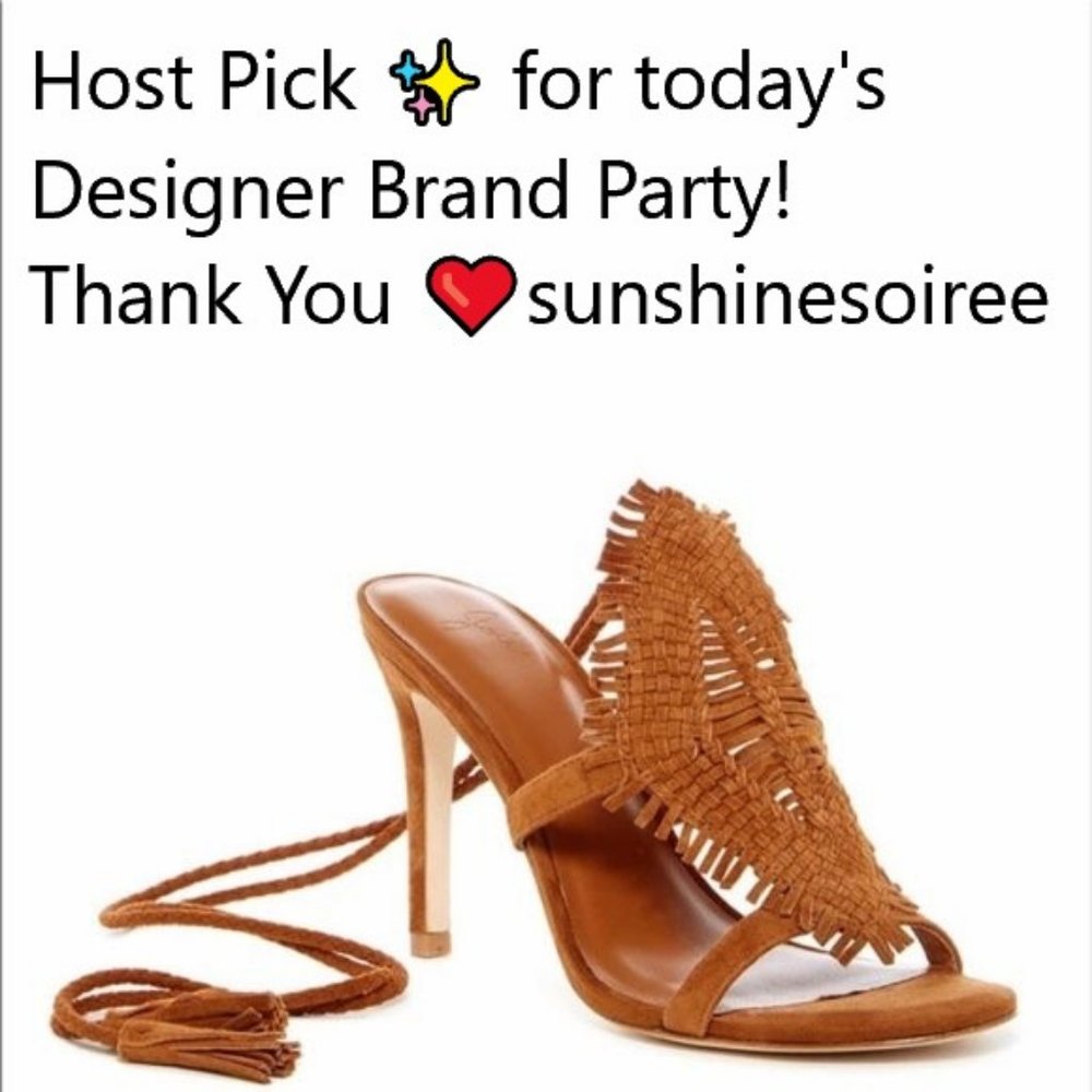 JOIE SHOES COGNAC whiskey suede,  Wraparound ankle strap, Stiletto heel,  NIB